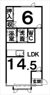 コーポフラワーⅠ【2階】の間取り